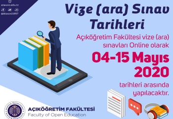 Açık öğretim fakültesi vize sınavları 04-15 Mayıs’ta yapılacak