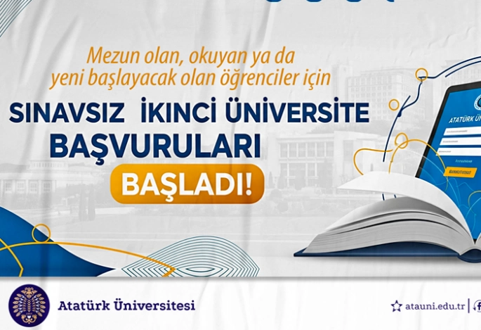 ATAUNİ'de sınavsız ikinci üniversite kayıtları başladı