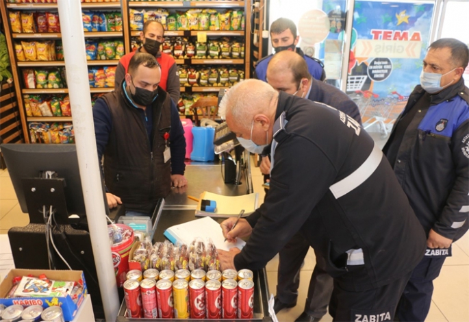 Aziziye zabıtası ceza yağdırdı 