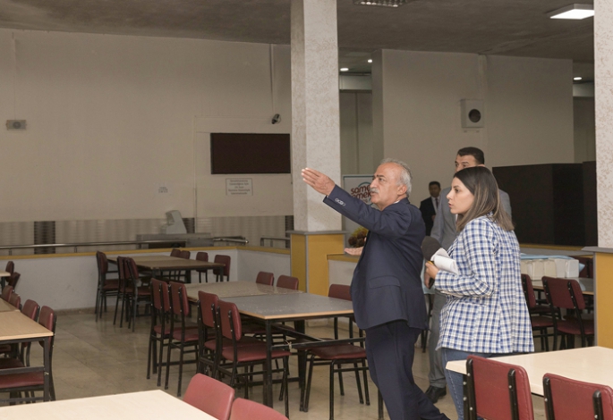 Çomaklı, yemekhanede incelemelerde bulundu