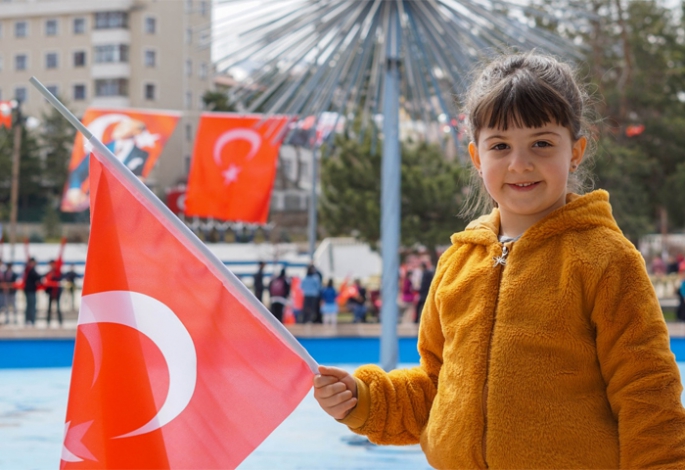 Erzurum’da 23 Nisan coşkusu