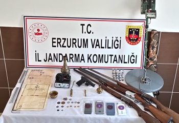 Erzurum'da kaçak tarihi eser operasyonu