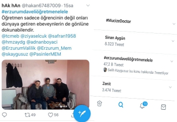 Erzurum’da Veli Öğretmen el ele