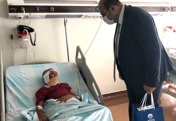 Küçük Kazazedeye Başkan Orhan morali