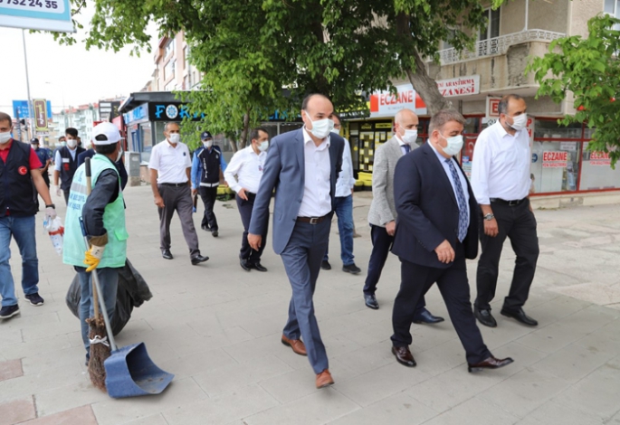 Palandöken’de maske, mesafe ve temizlik denetimi
