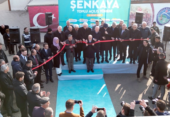 Şenkaya’daki yatırımların açılış yapıldı