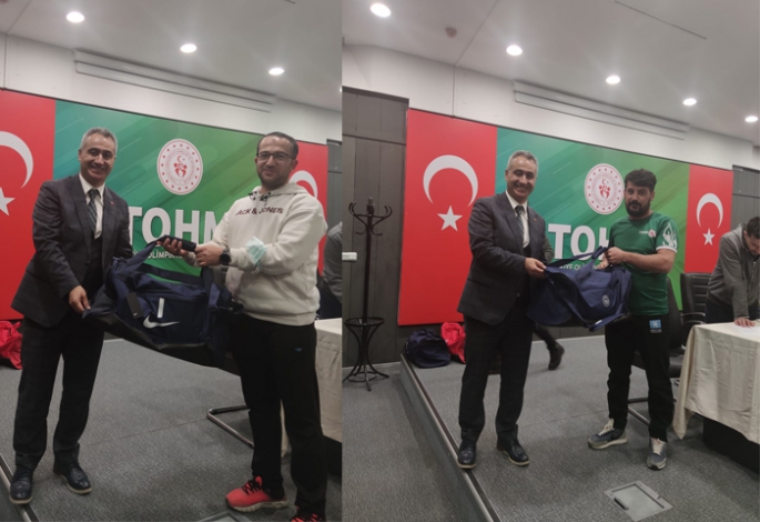 TOHM sporcularına spor malzeme seti