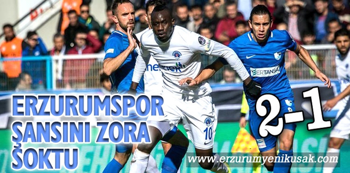 Erzurumspor şansını zora soktu